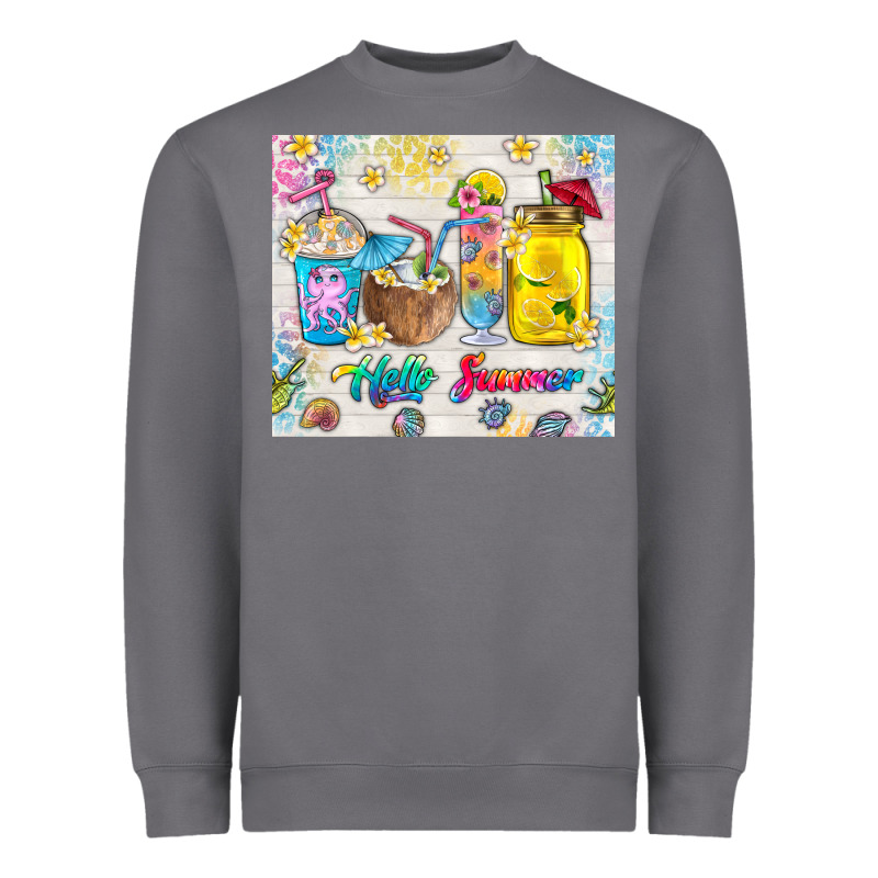 Hello Summer Coffee Cups Heavyweight Sweatshirt by TumblerDesignByShophia | Teevron