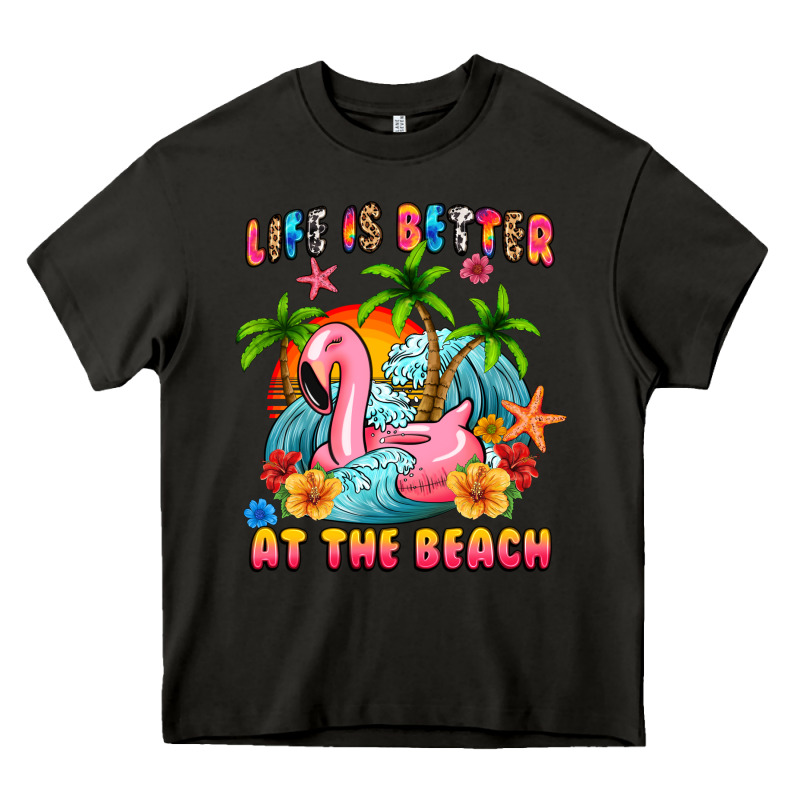 Life Is Better At The Beach Heavy Core Tee by MaliasSmallBusiness | Teevron