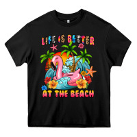 Black life is better at the beach Heavy Core Tee - MaliasSmallBusiness