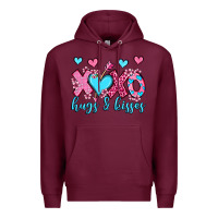 Burgundy xoxo hugs and kisses olivia Premium Hoodie - OliviaCreatesArt