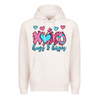 Pale Pink xoxo hugs and kisses olivia Premium Hoodie - OliviaCreatesArt