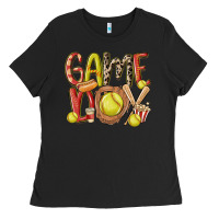 Black game day softball Ladies Tee - MaliasSmallBusiness