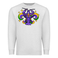 Oatmeal Heather mardi gras crawfish 2 Premium Sweatshirt - FaDigitalArtStudio
