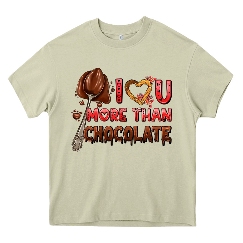 I Love You More Than Chocolate Heavy Core Tee by AdoDesignShop | Teevron
