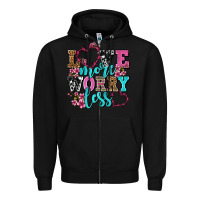 Black love more worry less olivia Zipper Hoodie - OliviaCreatesArt