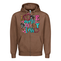 Chestnut love more worry less olivia Zipper Hoodie - OliviaCreatesArt