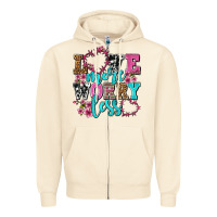 Sandshell love more worry less olivia Zipper Hoodie - OliviaCreatesArt