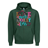 Sports Green love more worry less olivia Zipper Hoodie - OliviaCreatesArt