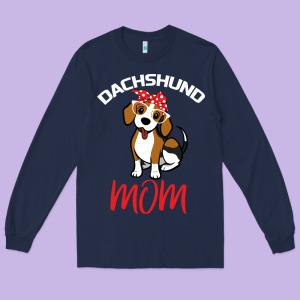 Dachshund Mom Long Sleeve Tee Designed By Bettercallsaul