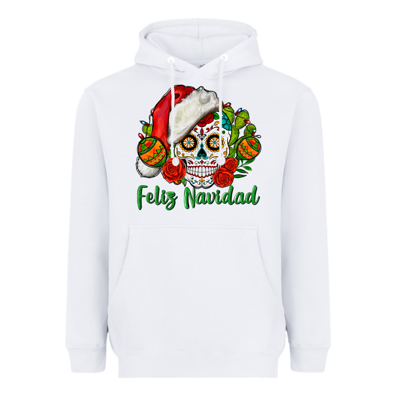 Feliz Navidad Skull Heavyweight Hoodie by BundleAndBundleShop | Teevron