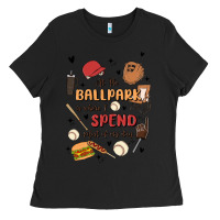 Black at the ballpark is where i spend most of my day Ladies Tee - MaliasSmallBusiness