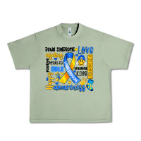 Oil Green down syndrome awareness typography Urban Heavy Tee - Artiststas