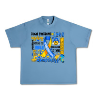 Pebble Blue down syndrome awareness typography Urban Heavy Tee - Artiststas