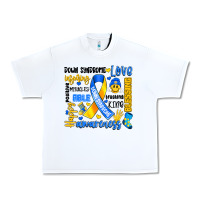 White down syndrome awareness typography Urban Heavy Tee - Artiststas