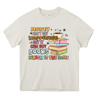 Cream money can't buy happiness but it can buy books Heavy Core Tee - MaliasSmallBusiness