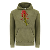 Vintage Olive Indian Paintbrush Vintage Hoodie - LillyAllenDesigns