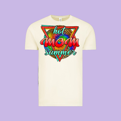 Hot Mom Summer Vintage Tee Designed By Jahusdesignshop