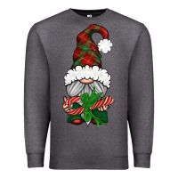 Charcoal Heather Christmas Gnome With Candy Premium Sweatshirt - BundleAndBundleShop