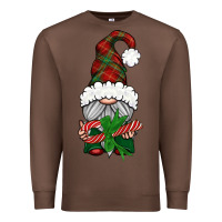 Chestnut Christmas Gnome With Candy Premium Sweatshirt - BundleAndBundleShop
