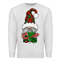 Oatmeal Heather Christmas Gnome With Candy Premium Sweatshirt - BundleAndBundleShop
