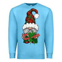 Ocean Blue Christmas Gnome With Candy Premium Sweatshirt - BundleAndBundleShop