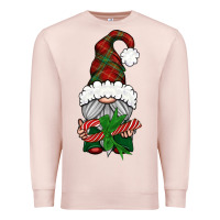 Pale Pink Christmas Gnome With Candy Premium Sweatshirt - BundleAndBundleShop