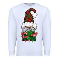 White Christmas Gnome With Candy Premium Sweatshirt - BundleAndBundleShop