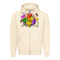 Sandshell mardi gras lips olivia Zipper Hoodie - OliviaCreatesArt