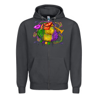 Smoke mardi gras lips olivia Zipper Hoodie - OliviaCreatesArt