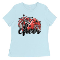 Baby Blue cheer Ladies Tee - MaliasSmallBusiness