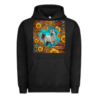 Pigment Black arabian horse Urban Hoodie - LillyAllenDesigns