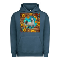 Pigment Midnight Navy arabian horse Urban Hoodie - LillyAllenDesigns