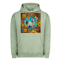 Pigment Oil Green arabian horse Urban Hoodie - LillyAllenDesigns