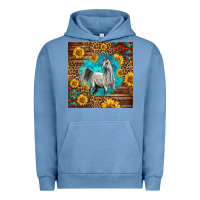 Pigment Pebble Blue arabian horse Urban Hoodie - LillyAllenDesigns