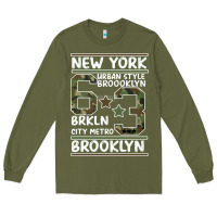 Army Green Newyork Brooklyn Long Sleeve Tee - Bettercallsaul