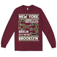Burgundy Newyork Brooklyn Long Sleeve Tee - Bettercallsaul