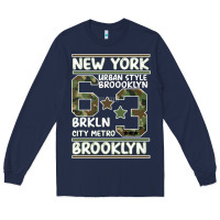 Navy Newyork Brooklyn Long Sleeve Tee - Bettercallsaul