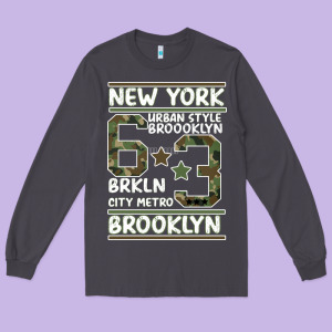 Newyork Brooklyn Long Sleeve Tee Designed By Bettercallsaul
