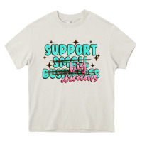 Cream support small businesses big dreams Heavy Core Tee - MaliasSmallBusiness