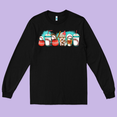 Baseball Coffee Cups Libbey Glass Long Sleeve Tee Designed By Jasminsmagicworld