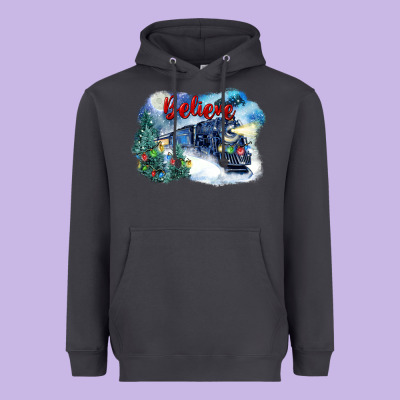 Believe Polar Express Heavyweight Hoodie Designed By Fadigitalartstudio