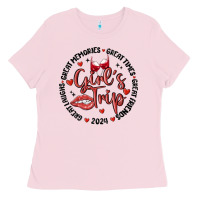 Bubblegum Pink girl's trip Ladies Tee - MaliasSmallBusiness