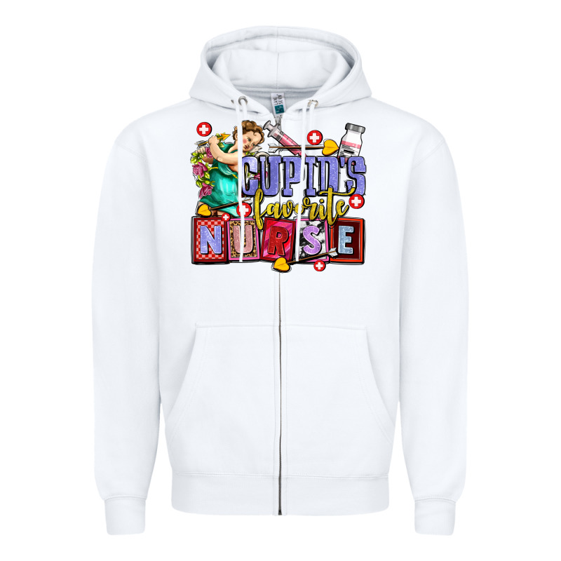 Cupids Favorite Nurse Olivia Zipper Hoodie by OliviaCreatesArt | Teevron