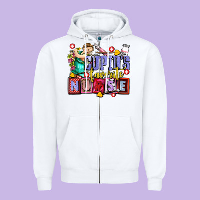 Cupids Favorite Nurse Olivia Zipper Hoodie Designed By Oliviacreatesart