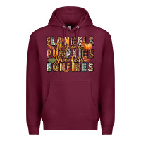 Burgundy flannels hayrides pumpkins  bonfires Premium Hoodie - FaDigitalArtStudio