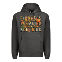 Charcoal Heather flannels hayrides pumpkins  bonfires Premium Hoodie - FaDigitalArtStudio