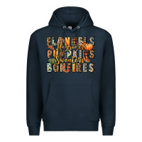 Navy flannels hayrides pumpkins  bonfires Premium Hoodie - FaDigitalArtStudio