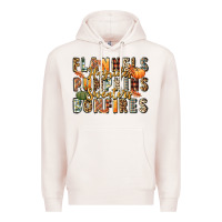 Pale Pink flannels hayrides pumpkins  bonfires Premium Hoodie - FaDigitalArtStudio