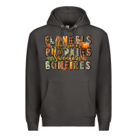 Smoke flannels hayrides pumpkins  bonfires Premium Hoodie - FaDigitalArtStudio