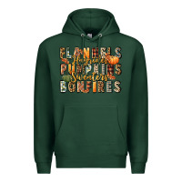 Sports Green flannels hayrides pumpkins  bonfires Premium Hoodie - FaDigitalArtStudio